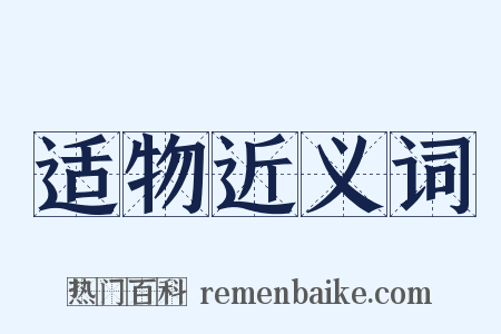 适物近义词是什么意思的图片